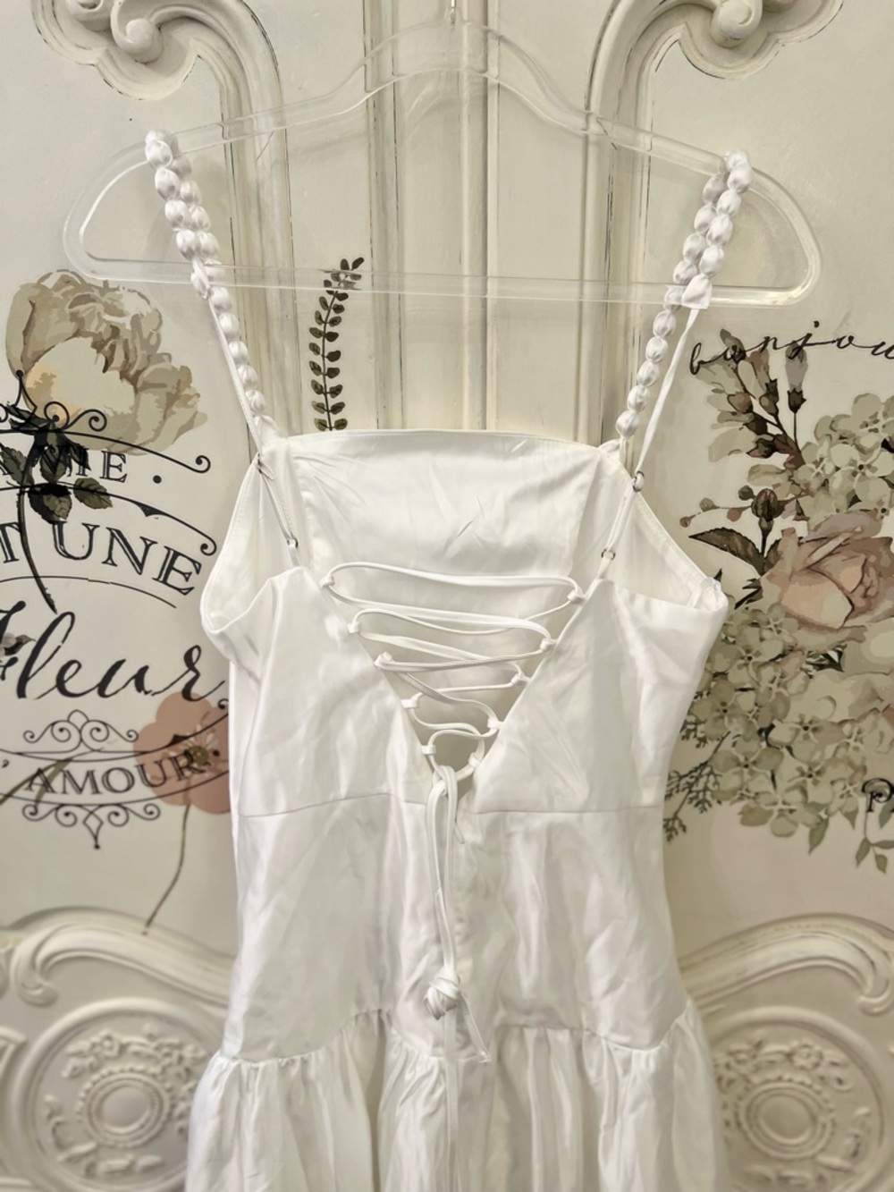 Lulus Modern Adoration White Satin Backless Maxi Dress Size S NWT - Picture 7 of 10